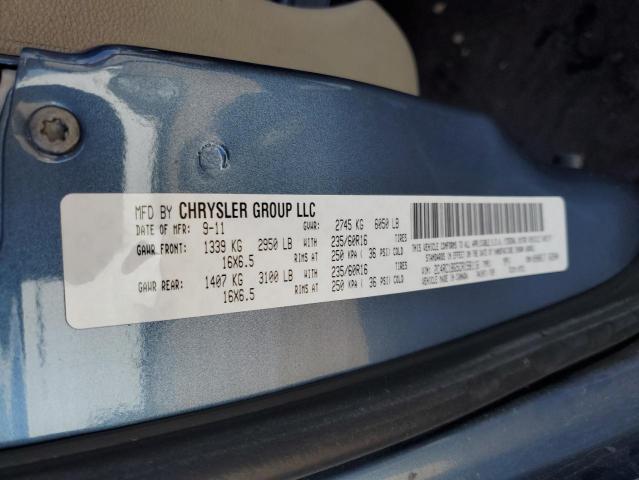 2C4RC1BG5CR158116 - 2012 CHRYSLER TOWN & COU TOURING 蓝色 照片 13