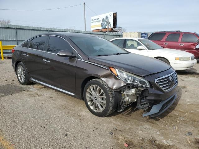 5NPE34AF0FH190353 - 2015 HYUNDAI SONATA SPORT GRAY photo 4