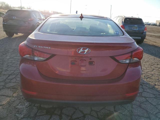 5NPDH4AEXFH550362 - 2015 HYUNDAI ELANTRA SE RED photo 6