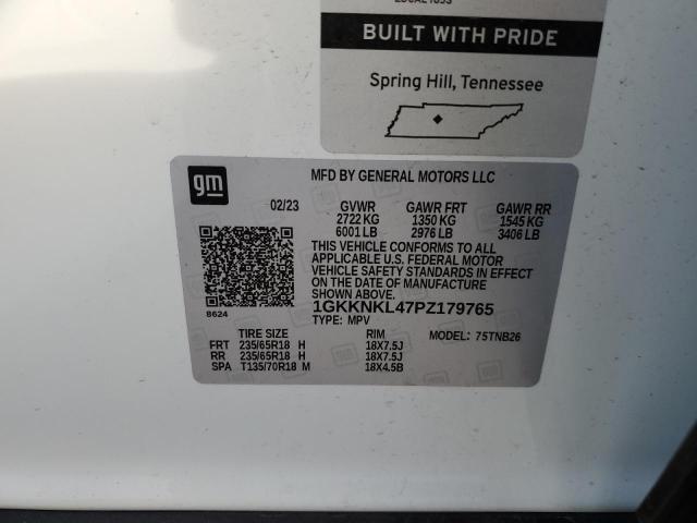 1GKKNKL47PZ179765 - 2023 GMC ACADIA SLE WHITE photo 14