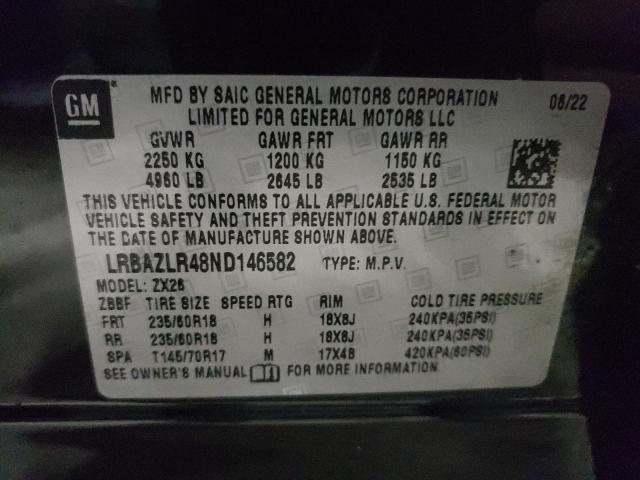 LRBAZLR48ND146582 - 2022 BUICK ENVISION PREFERRED 黑色 照片 13