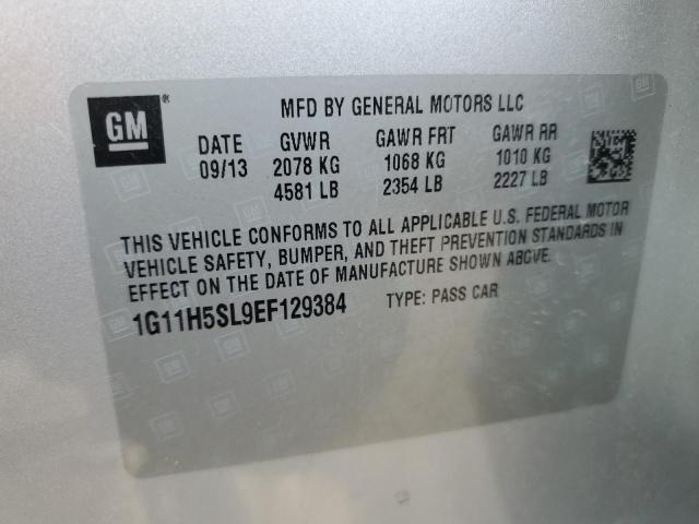 1G11H5SL9EF129384 - 2014 CHEVROLET MALIBU LTZ ვერცხლისფერი ფოტო 12