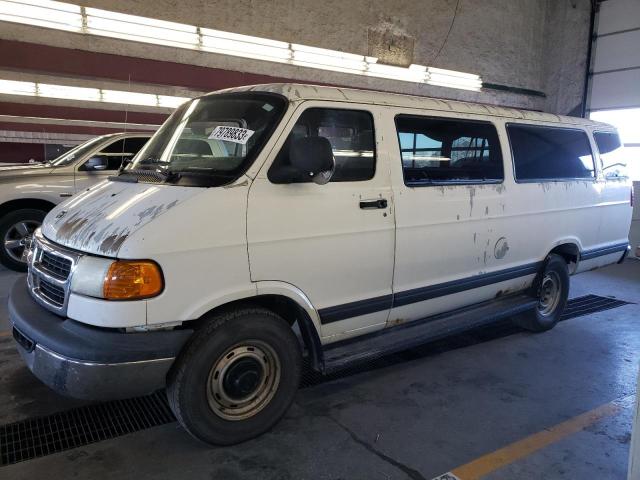 2B5WB35ZX2K121254 - 2002 DODGE RAM WAGON B3500 WHITE photo 1