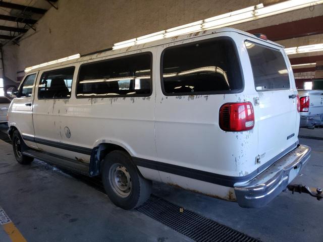 2B5WB35ZX2K121254 - 2002 DODGE RAM WAGON B3500 WHITE photo 2