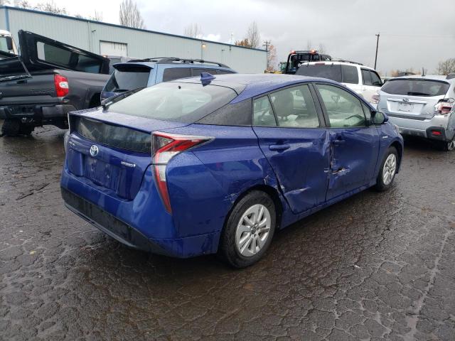 JTDKBRFU1G3527068 - 2016 TOYOTA PRIUS BLUE photo 3