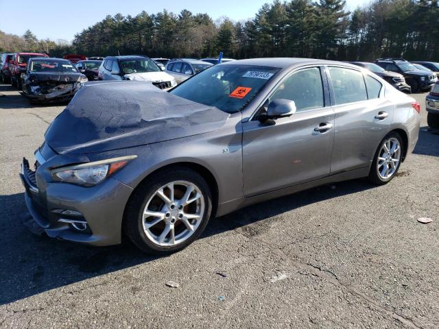 JN1BV7ARXEM697972 - 2014 INFINITI Q50 BASE GRAY photo 1