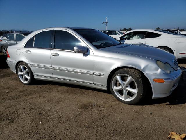 WDBRF40J84F524178 - 2004 MERCEDES-BENZ C 230K SPORT SEDAN SILVER photo 4