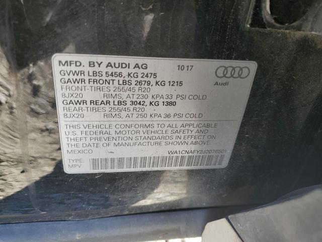 WA1CNAFY2J2076501 - 2018 AUDI Q5 PRESTIGE 黑色 照片 13