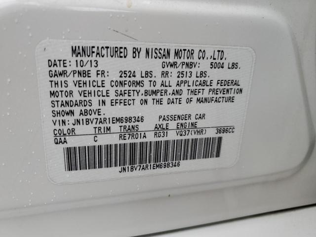 JN1BV7AR1EM698346 - 2014 INFINITI Q50 BASE WHITE photo 12