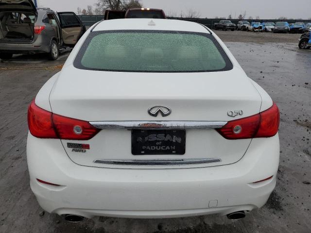 JN1BV7AR1EM698346 - 2014 INFINITI Q50 BASE WHITE photo 6