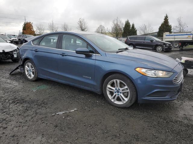 3FA6P0LUXJR204316 - 2018 FORD FUSION SE HYBRID BLUE photo 4