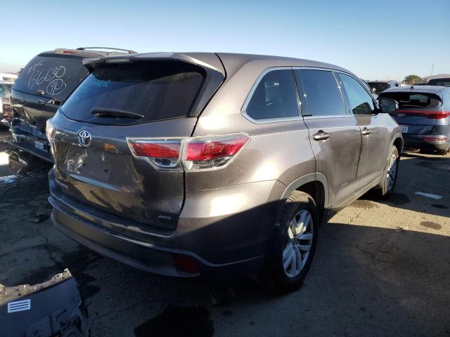 5TDBKRFH8GS225309 - 2016 TOYOTA HIGHLANDER LE GRAY photo 3