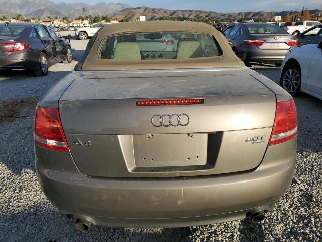 WAUDF48H07K023243 - 2007 AUDI A4 2.0T CABRIOLET QUATTRO GRAY photo 6