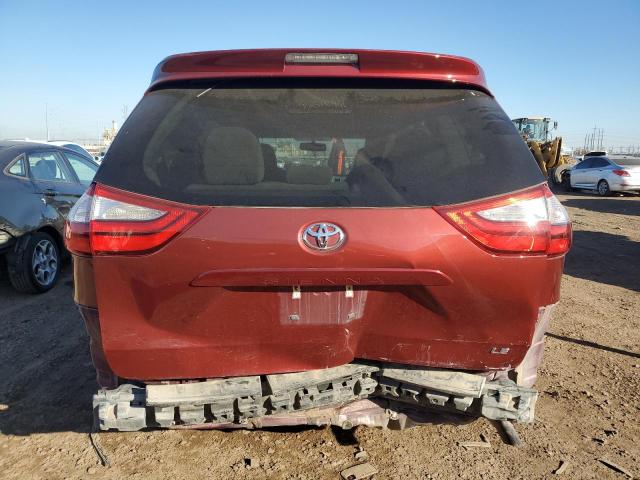 5TDKZ3DC5HS785175 - 2017 TOYOTA SIENNA LE RED photo 6