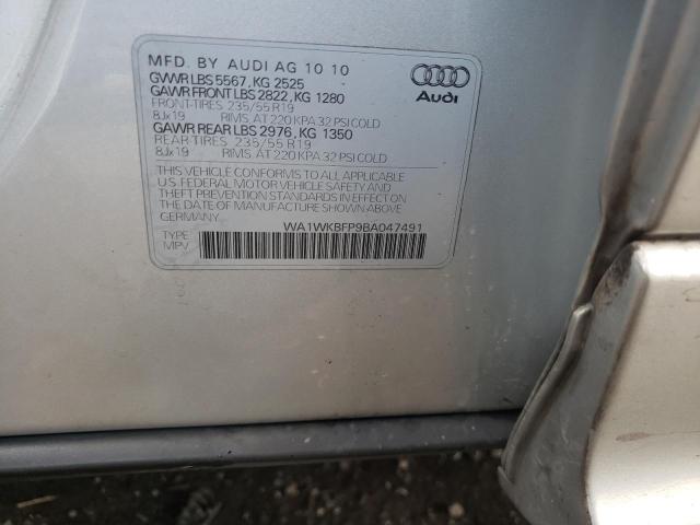 WA1WKBFP9BA047491 - 2011 AUDI Q5 PRESTIGE SILVER photo 12