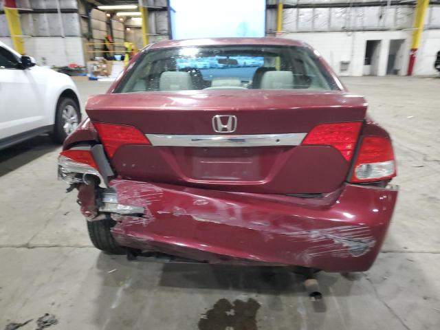 2HGFA16519H360520 - 2009 HONDA CIVIC LX MAROON photo 6