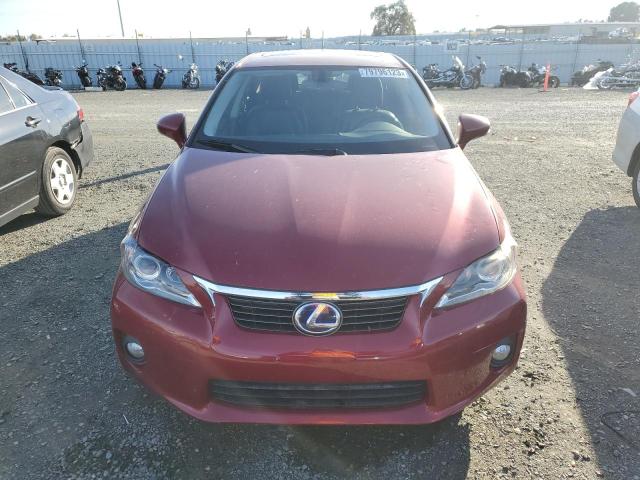 JTHKD5BH3C2081354 - 2012 LEXUS CT 200 BURGUNDY photo 5