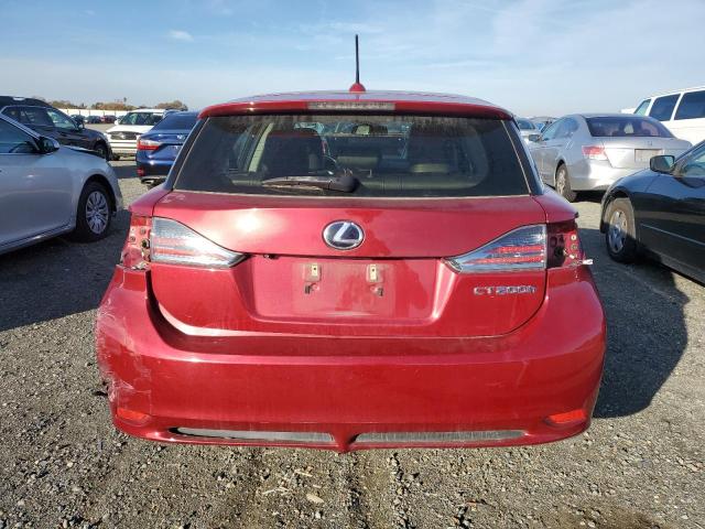 JTHKD5BH3C2081354 - 2012 LEXUS CT 200 BURGUNDY photo 6