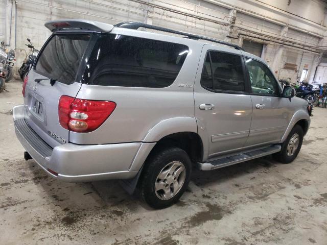 5TDBT48A92S059343 - 2002 TOYOTA SEQUOIA LIMITED SILVER photo 3