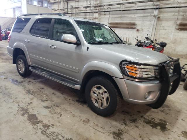 5TDBT48A92S059343 - 2002 TOYOTA SEQUOIA LIMITED SILVER photo 4