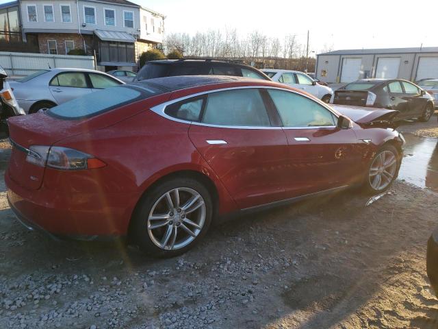 5YJSA1E29FF118418 - 2015 TESLA MODEL S RED photo 3