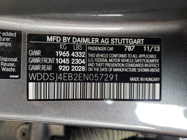 WDDSJ4EB2EN057291 - 2014 MERCEDES-BENZ CLA 250 GRAY photo 12