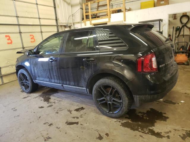 2FMDK4JC2DBB81288 - 2013 FORD EDGE SEL BLACK photo 2