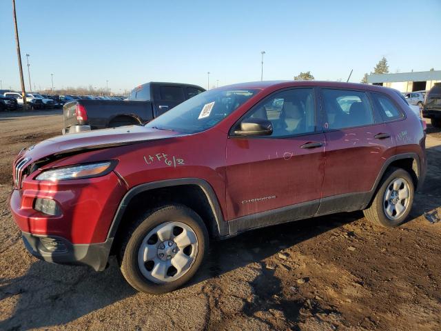 1C4PJLAB4EW163767 - 2014 JEEP CHEROKEE SPORT RED photo 1