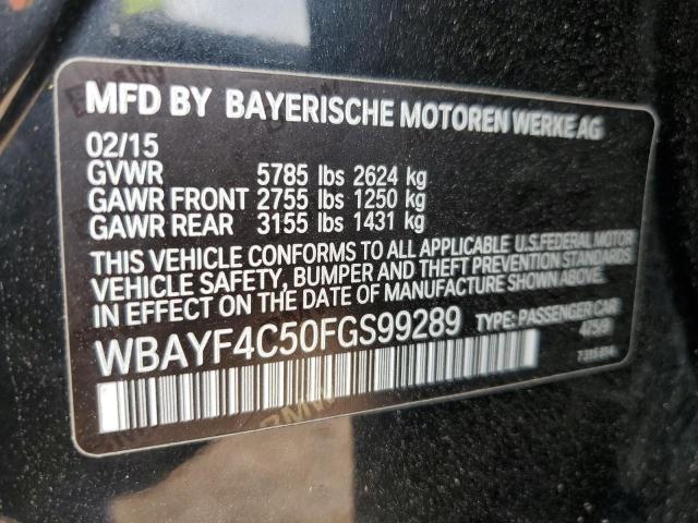 WBAYF4C50FGS99289 - 2015 BMW 740 LXI BLACK photo 12