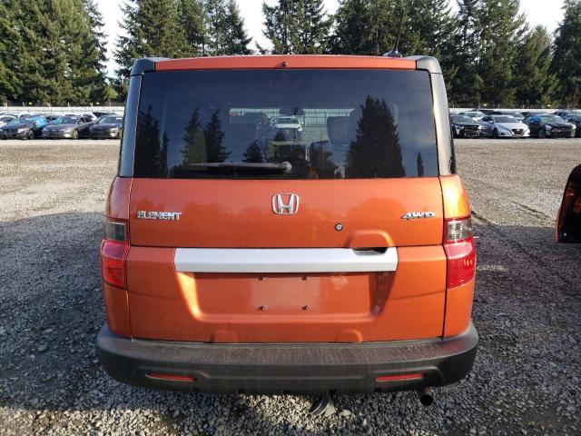 5J6YH2H75BL000077 - 2011 HONDA ELEMENT EX ORANGE photo 6