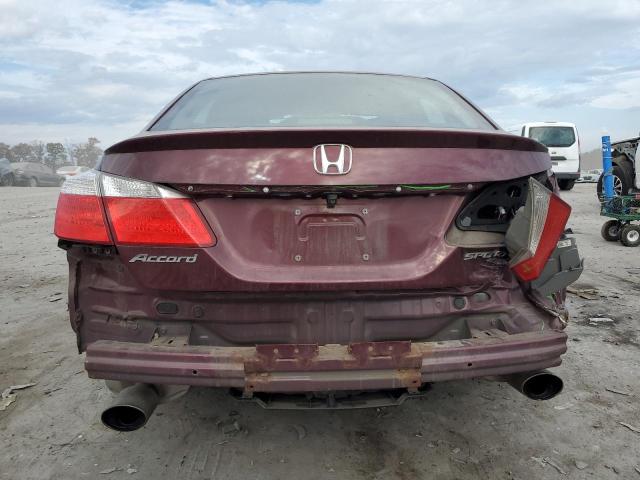 1HGCR2F56EA189306 - 2014 HONDA ACCORD SPORT BURGUNDY photo 6