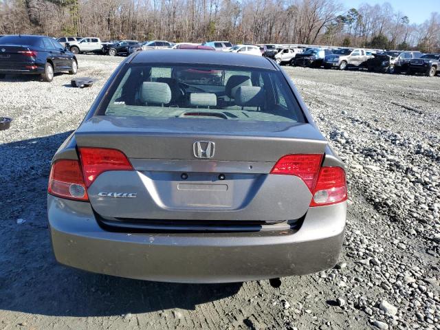 2HGFA16547H310255 - 2007 HONDA CIVIC LX GRAY photo 6