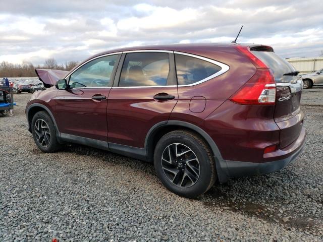 2HKRM4H48GH641498 - 2016 HONDA CR-V SE MAROON photo 2