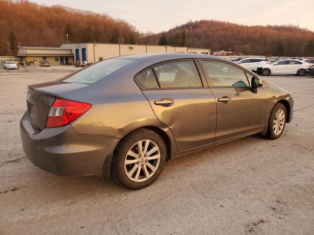 2HGFB2F85CH306982 - 2012 HONDA CIVIC EX GRAY photo 3