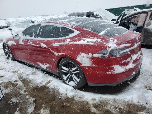 5YJSA1E21GF124344 - 2016 TESLA MODEL S RED photo 2