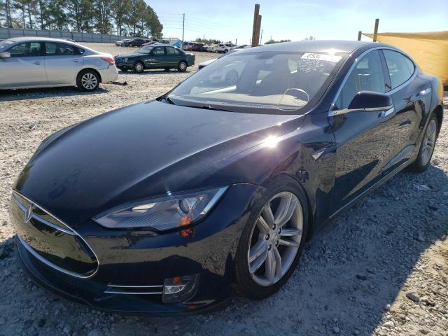 5YJSA1S13EFP43052 - 2014 TESLA MODEL S BLUE photo 2