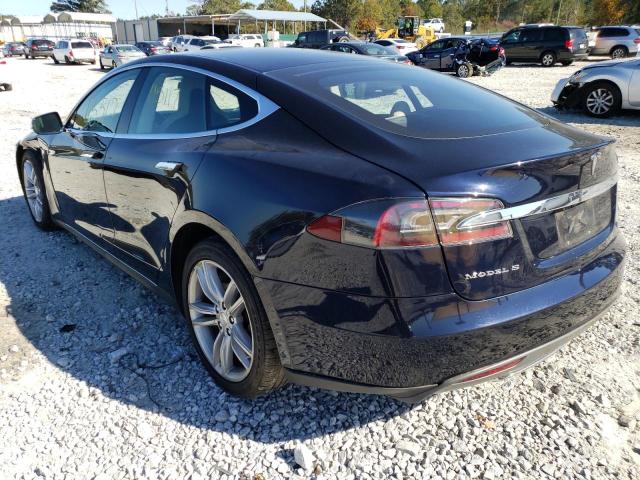 5YJSA1S13EFP43052 - 2014 TESLA MODEL S BLUE photo 3