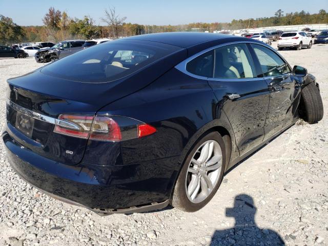 5YJSA1S13EFP43052 - 2014 TESLA MODEL S BLUE photo 4