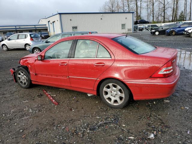 WDBRF84J35F620447 - 2005 MERCEDES-BENZ C 320 4MATIC RED photo 2