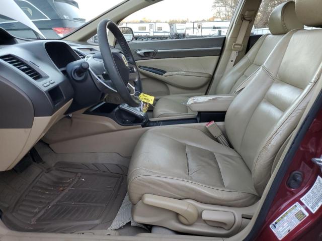 1HGFA16988L091615 - 2008 HONDA CIVIC EXL წითელი ფოტო 7