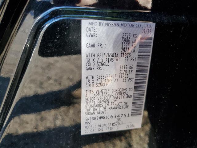 5N1DR2MM8JC634751 - 2018 NISSAN PATHFINDER S BLACK photo 13
