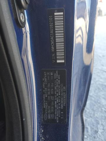 KMHCM3AC1AU182101 - 2010 HYUNDAI ACCENT BLUE BLUE photo 12