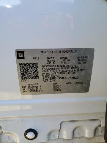 5GAERBKW8JJ271930 - 2018 BUICK ENCLAVE ESSENCE თეთრი ფოტო 13