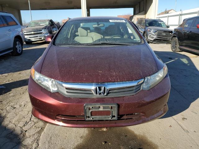 19XFB2F56CE107469 - 2012 HONDA CIVIC LX BURGUNDY photo 5