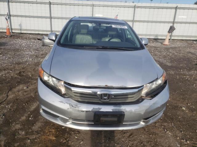 19XFB2F9XCE363696 - 2012 HONDA CIVIC EXL SILVER photo 5