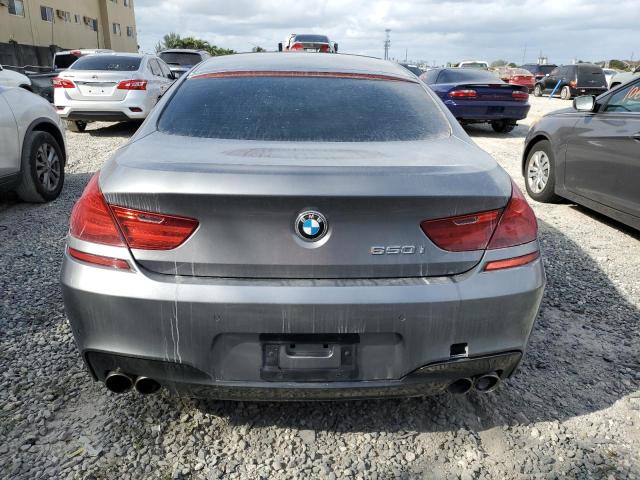 WBA6B2C5XED129318 - 2014 BMW 650 I GRAN COUPE GRAY photo 6