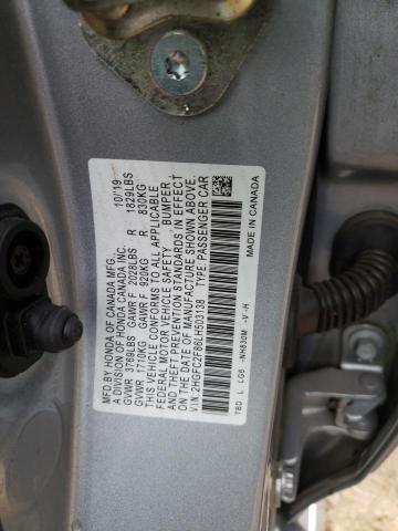 2HGFC2F86LH503138 - 2020 HONDA CIVIC SPORT SILVER photo 13