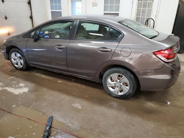 2HGFB2F56EH545515 - 2014 HONDA CIVIC LX BROWN photo 2