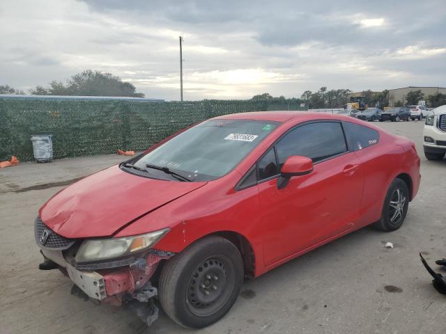 2HGFG3B56DH503826 - 2013 HONDA CIVIC LX RED photo 1