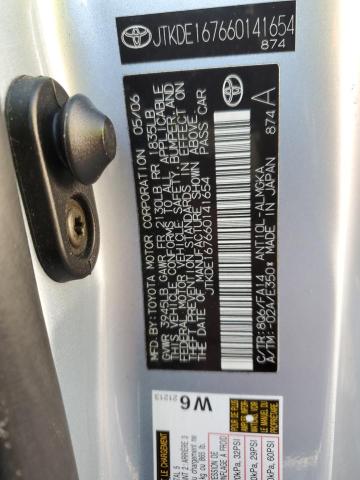 JTKDE167660141654 - 2006 TOYOTA SCION TC 青绿色 照片 12